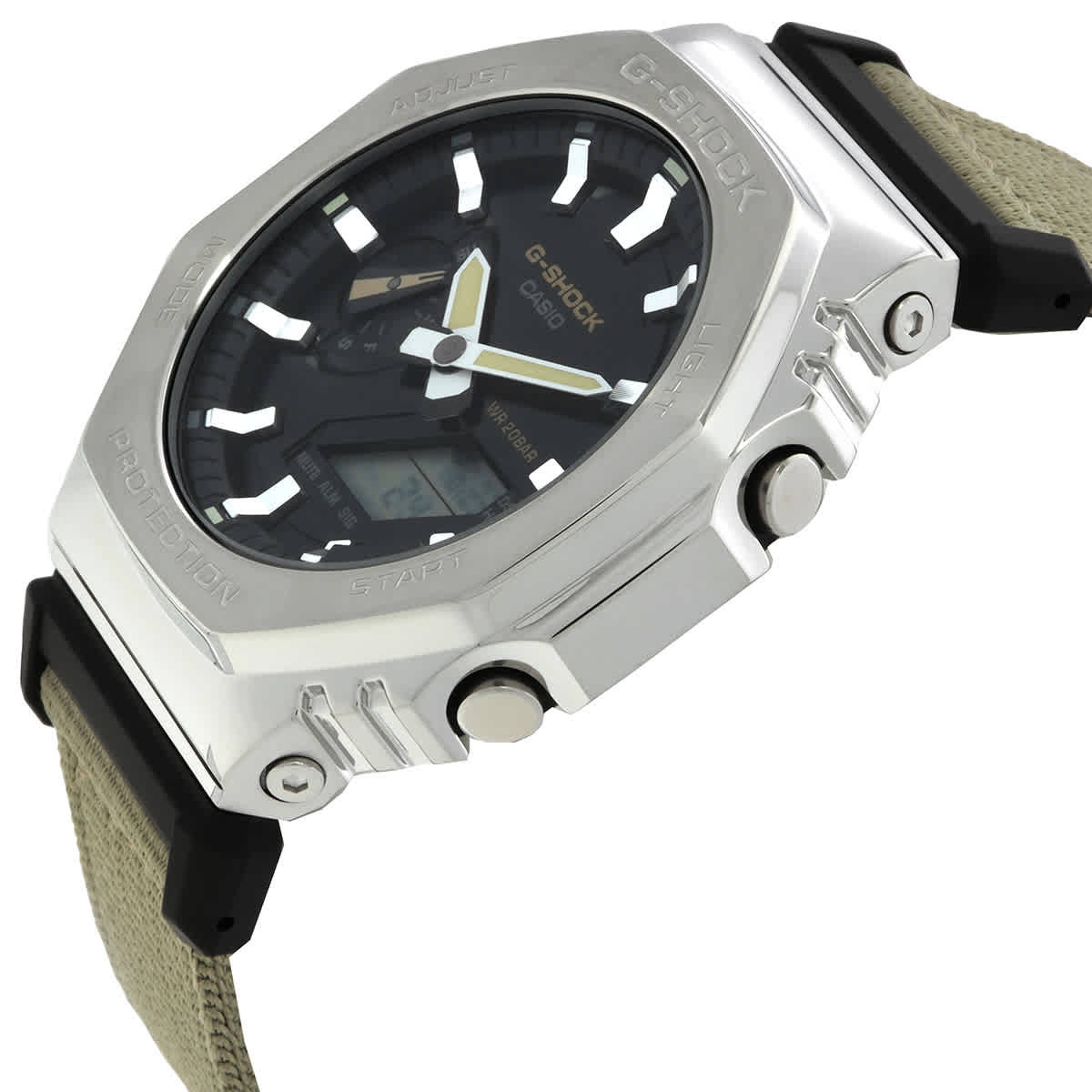 Casio G-STEEL Alarm World Time Quartz Analog-Digital Mens Watch GM2100C-5A