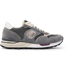 visvim - Roland Leather-Trimmed Suede and Mesh Sneakers - Men - Gray