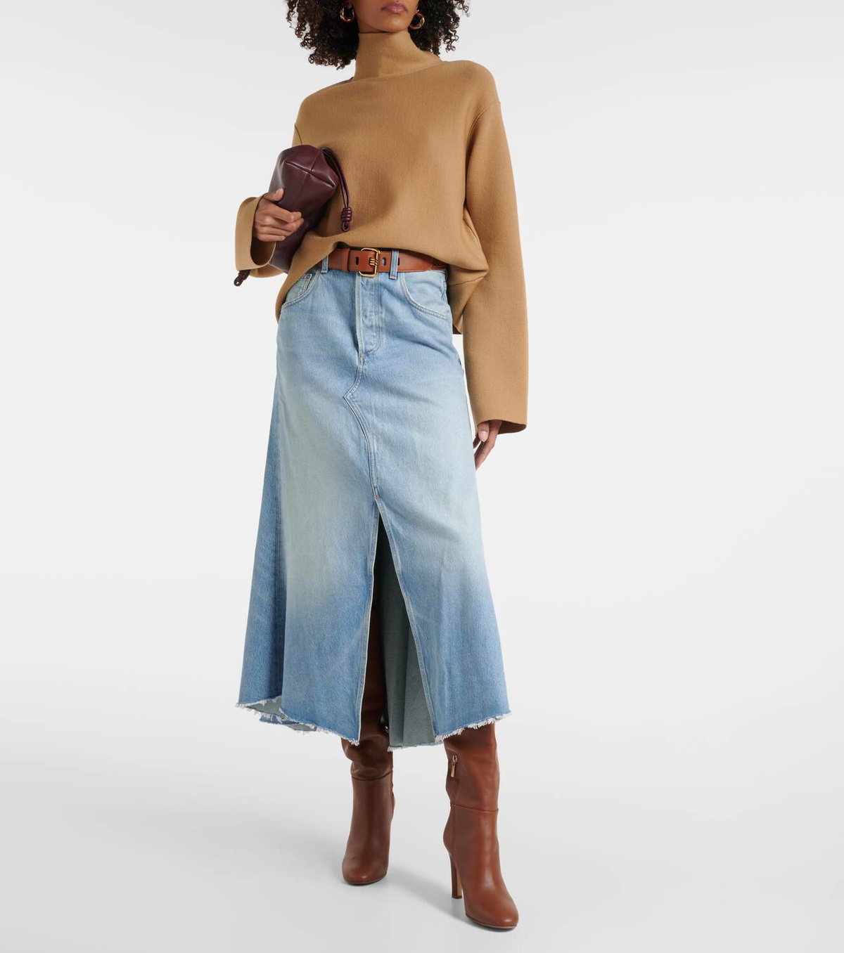 Citizens of Humanity Mina Reworked denim midi skirt