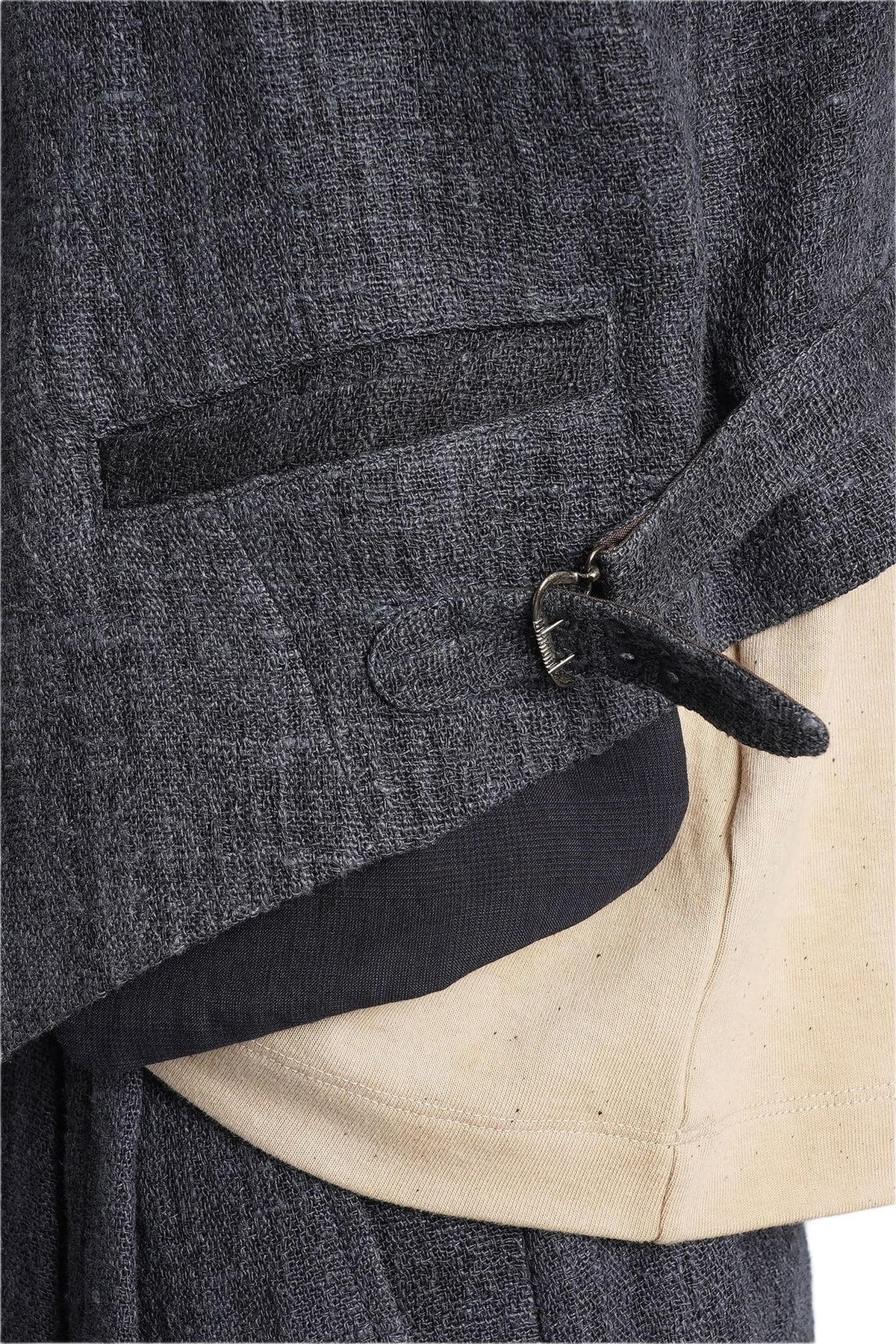 Ziggy Chen Vest In Blue Linen