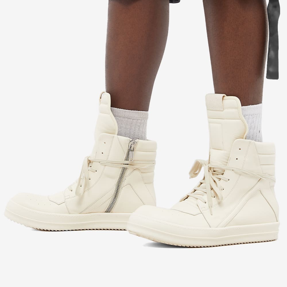 Rick Owens Men's Geobasket Sneakers in Milk Rick Owens