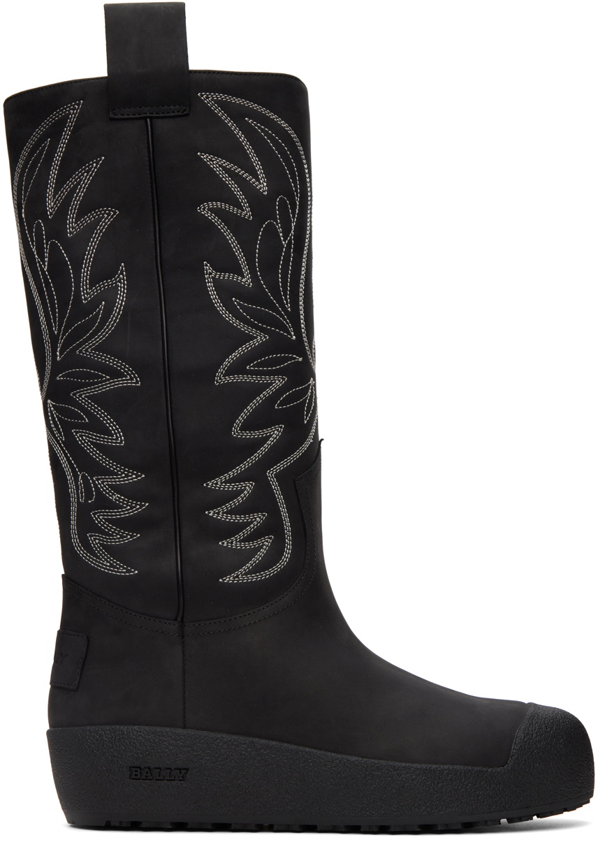 Bally Black Bally Curling Montana Combat Boots