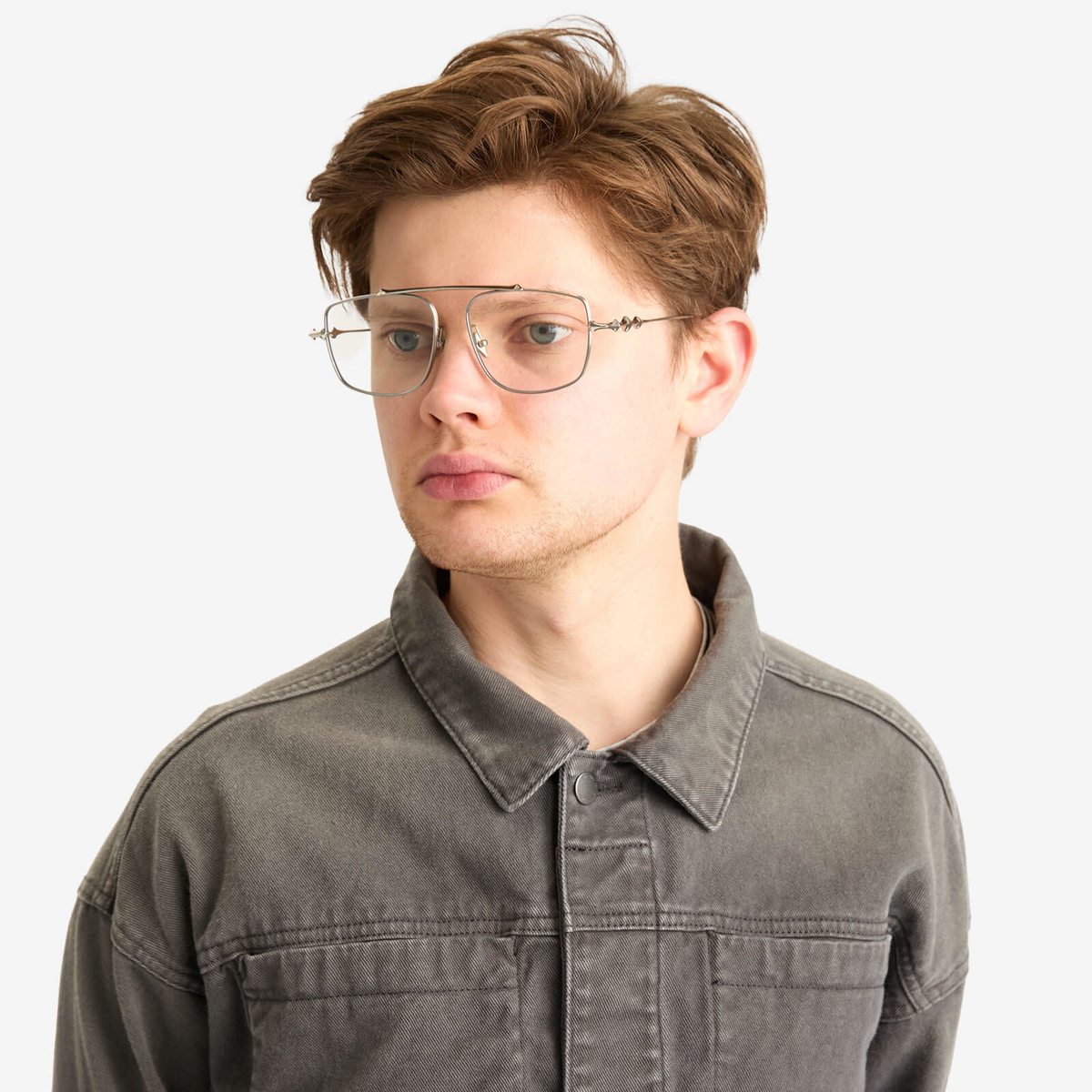 Gentle Monster Martin Glasses in Silver 