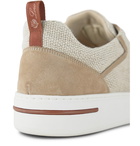 LORO PIANA - Newport Walk Nubuck and Cashmere Sneakers - Neutrals