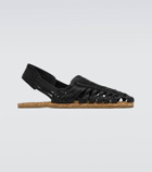 Saint Laurent - Sidi leather slingback sandals