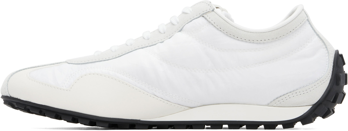 BALMAIN White Racing Low Sneakers