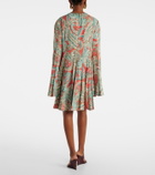 Etro Paisley pleated minidress