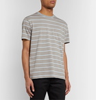 Handvaerk - Striped Pima Cotton-Jersey T-Shirt - Gray