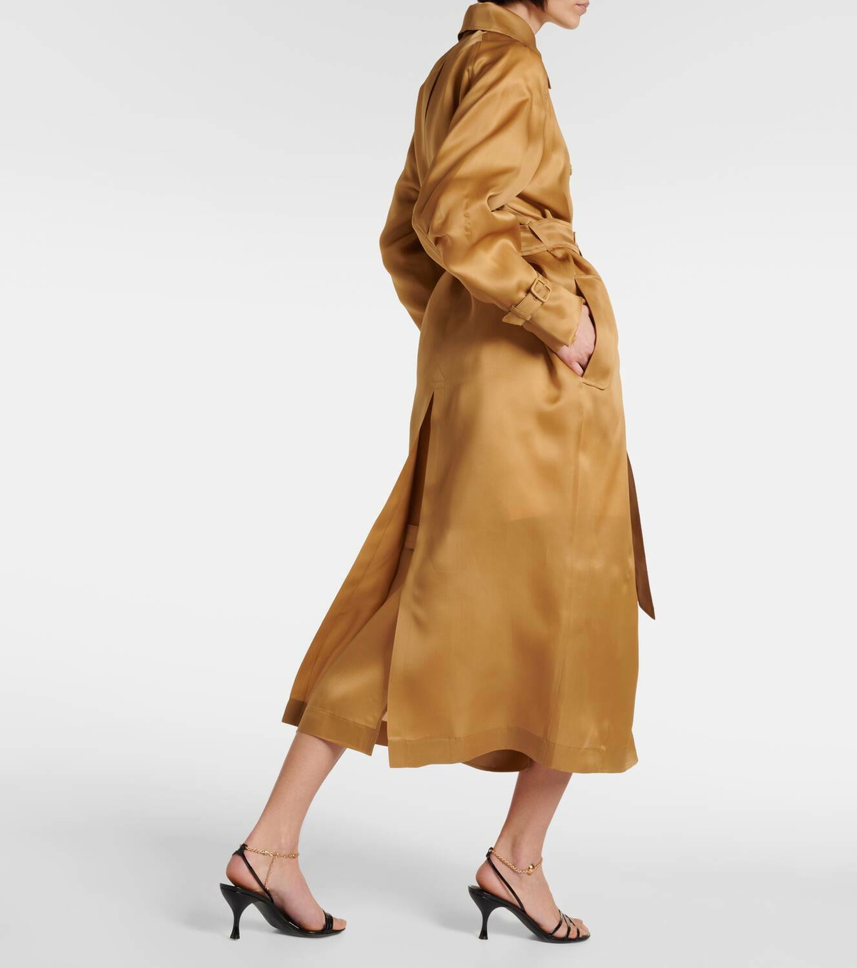 Max Mara Sacco silk organza trench coat