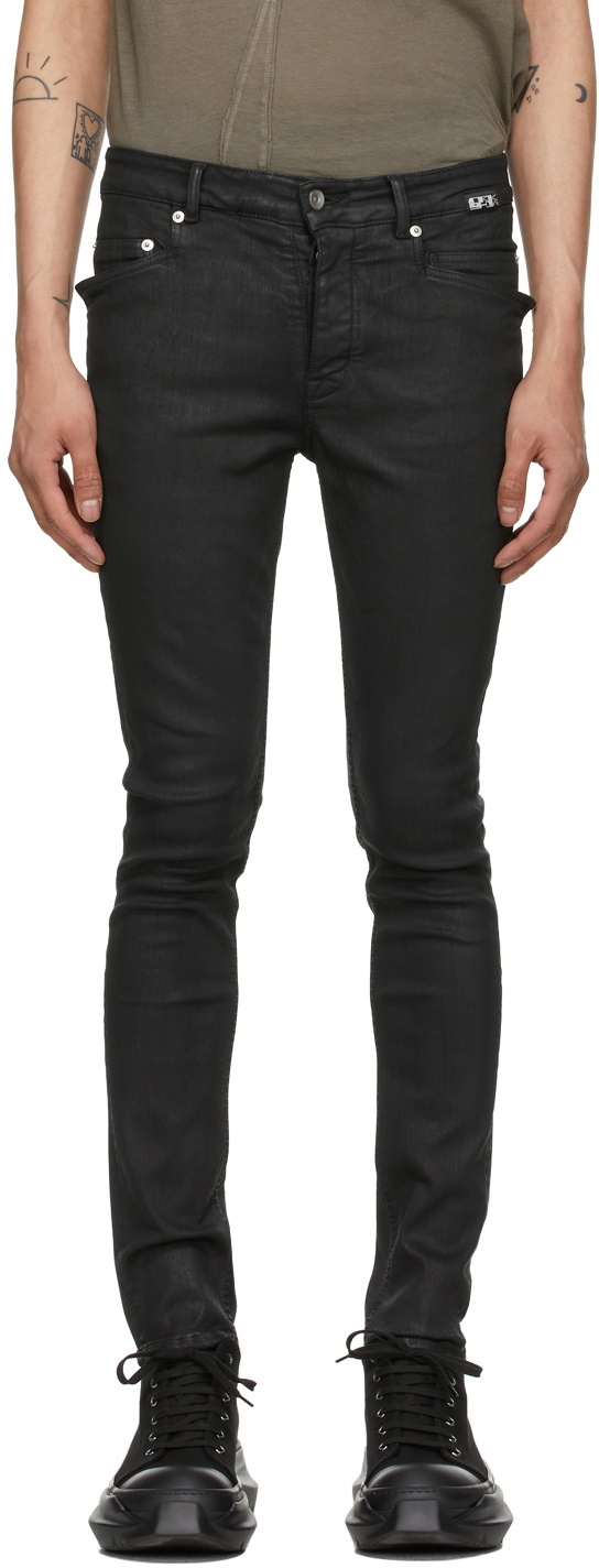 Rick Owens Drkshdw Black Wax New Tyrone Cut Jeans Rick Owens Drkshdw