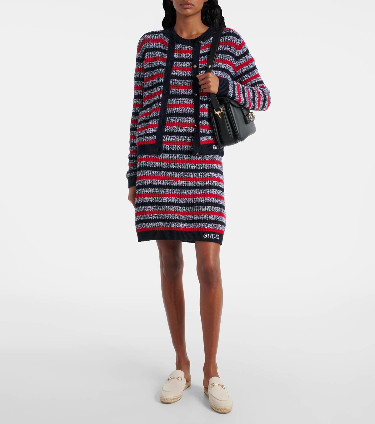 Gucci Cleo suede espadrille mules