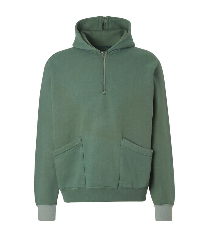 Photo: A.Presse Vintage cotton jersey half-zip hoodie