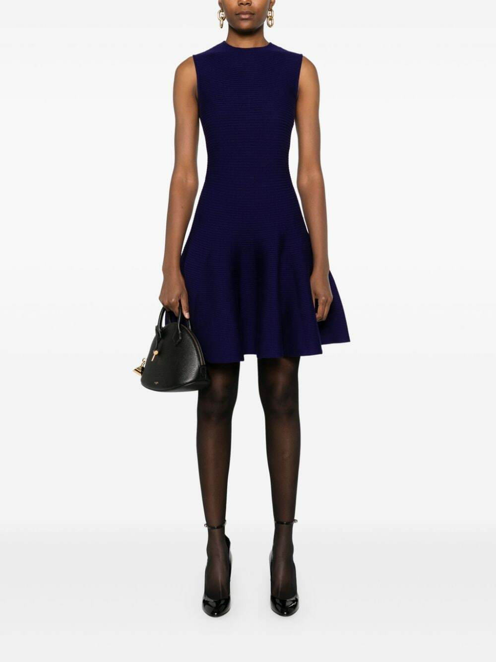ワンピース ALAIA WOOL KNIT SKATER DRESS ALAÏA BLACK KNIT SKATER DRESS |ALAÏA US