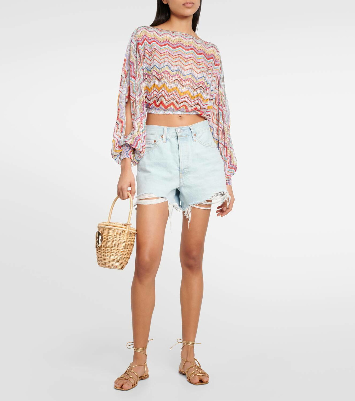 Missoni Mare Zig Zag printed cropped top