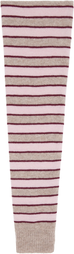 Photo: Ashley Williams Pink & Beige Knitted Scarf