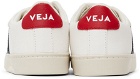 VEJA Kids White & Navy Leather Esplar Sneakers