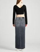 Mother Womens Denim skirt in Black