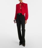 Valentino VGold wool-blend straight pants