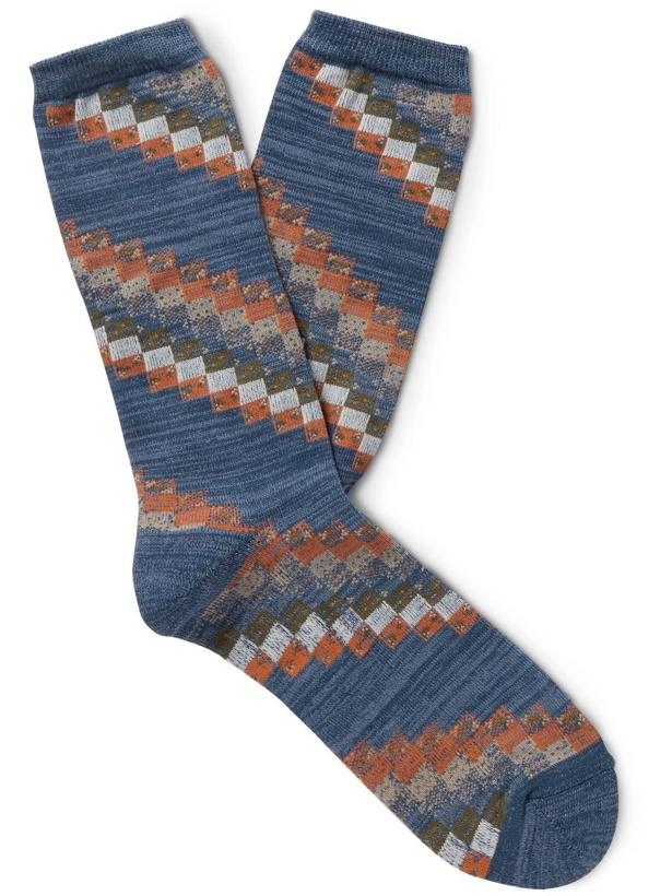 Photo: Anonymous ism - Cotton-Blend Jacquard Socks