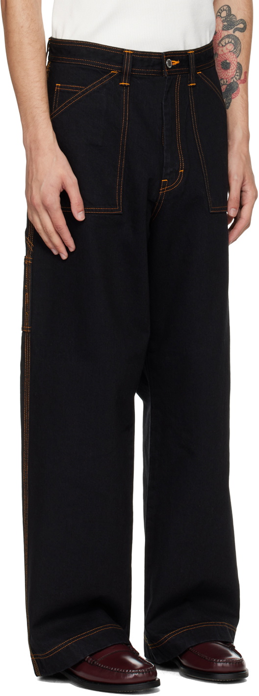 RICE NINE TEN Black Heart Icon Painter Jeans