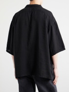 KAPITAL - Big Lyocell and Linen-Blend Shirt - Black