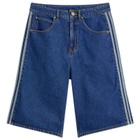 Adidas Men's Firebird Short in Medium Vintage Denim