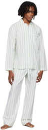 Tekla Off-White Long Sleeve Pyjama Shirt