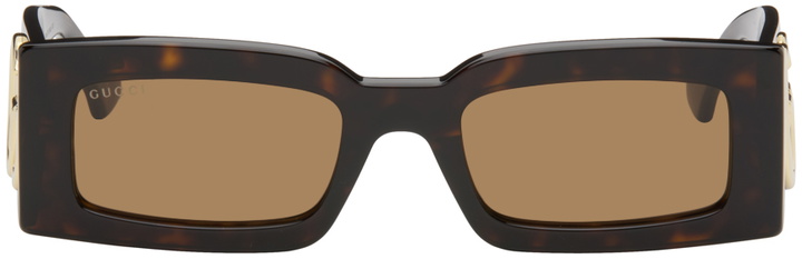 Photo: Gucci Tortoiseshell Rectangular Sunglasses