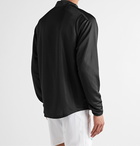 Nike Tennis - NikeCourt Challenger Logo-Print Dri-FIT Mesh Half-Zip Tennis Jacket - Black