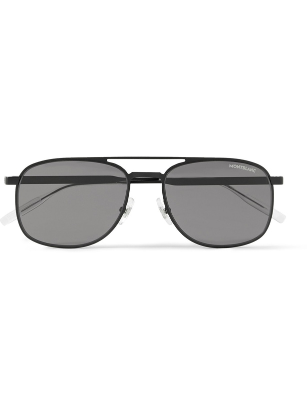 Photo: MONTBLANC - Aviator-Style Metal Sunglasses - Black