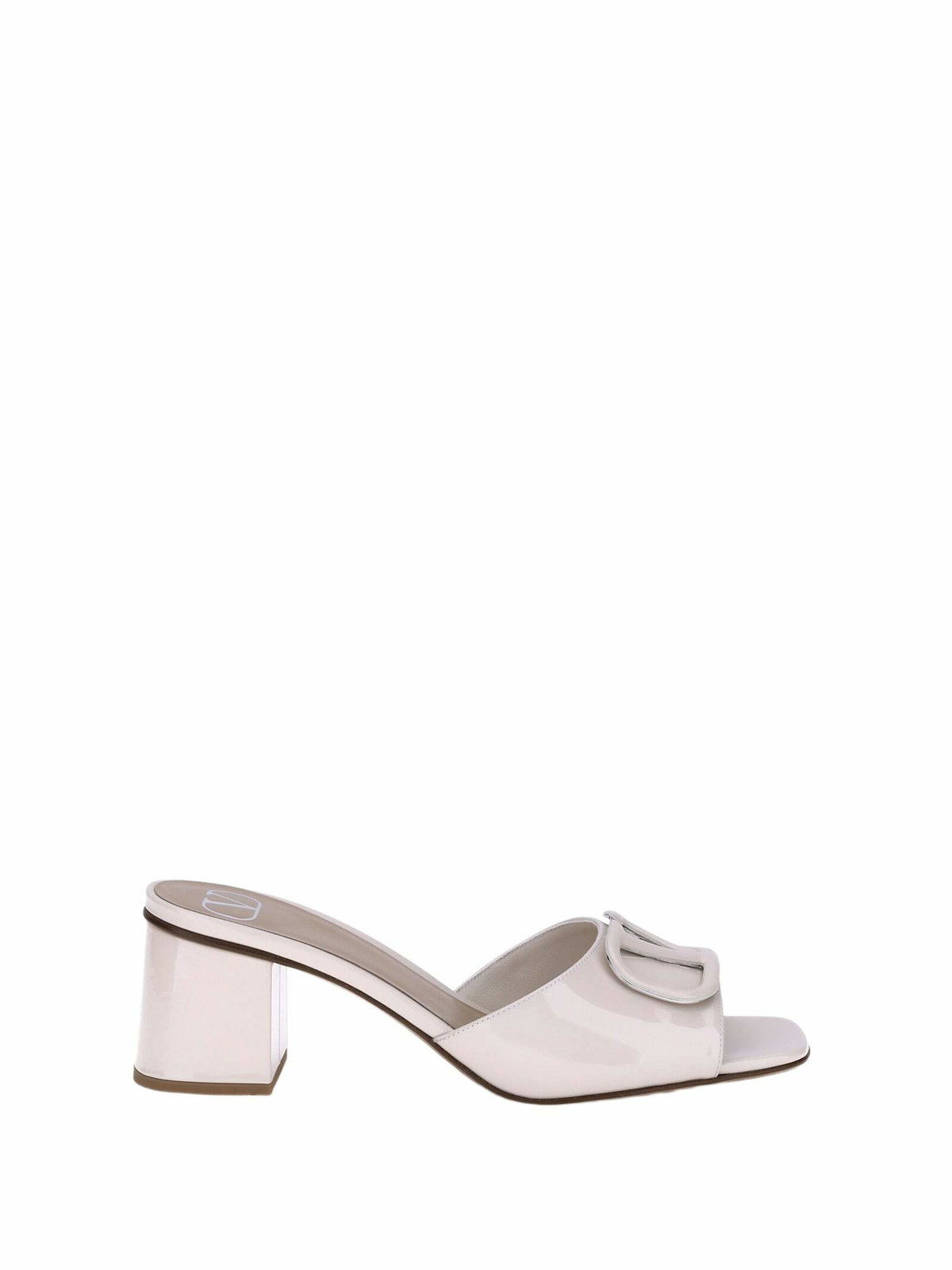 サンダル・ミュール VALENTINO POWDER PINK LEATHER QUILTIE MULES Valentino Garavani Powder Pink Leather Quiltie Mules