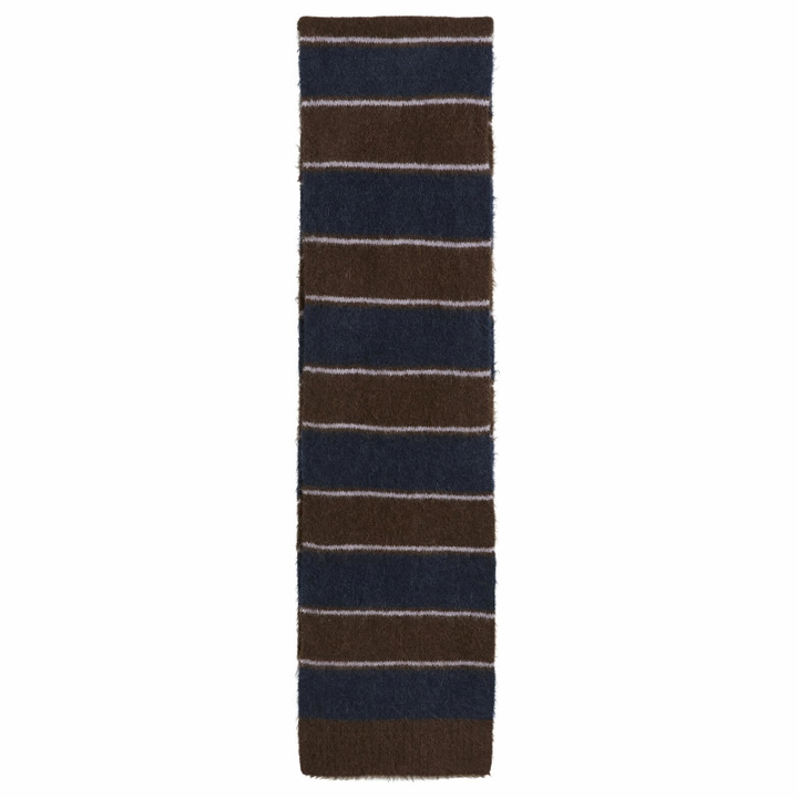 Photo: Samsøe Samsøe Women's Sajeanne Stripe Scarf in Black Coffee Stripe 