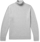 CLUB MONACO - Ribbed Mélange Wool and Cashmere-Blend Rollneck Sweater - Gray