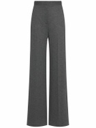 MAX MARA Angora Wool Blend Jacquard Wide Pants