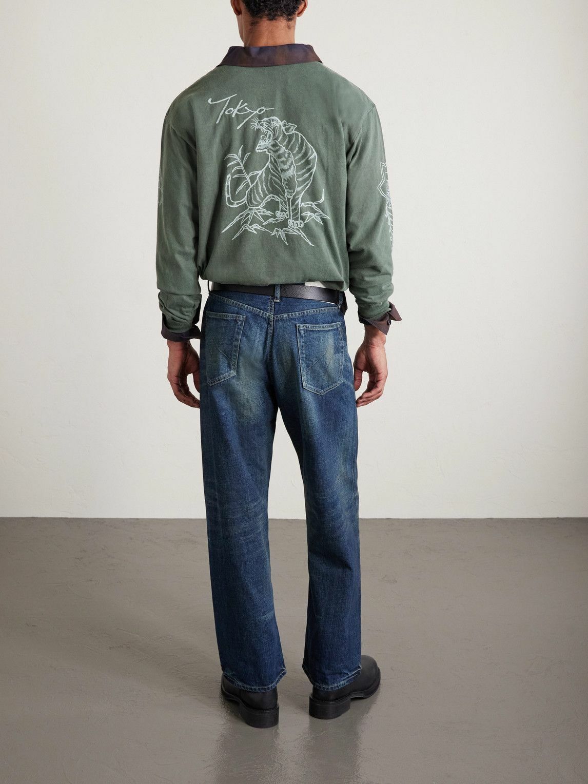 Neighborhood - Printed Cotton-Jersey T-Shirt - Green Neighborhood