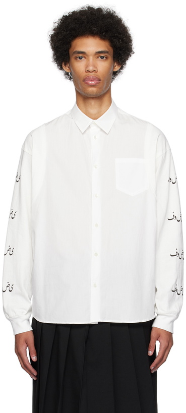 Photo: UNDERCOVER White Paneled Shirt