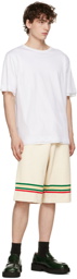 Jil Sander Off-White Cotton Shorts