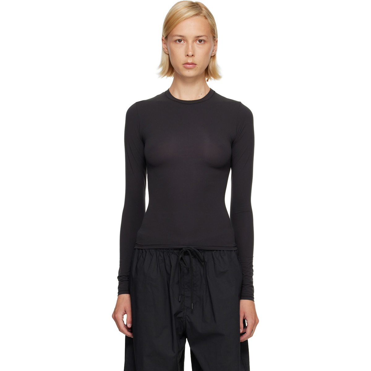 SKIMS Black Fits Everybody Long Sleeve T-shirt