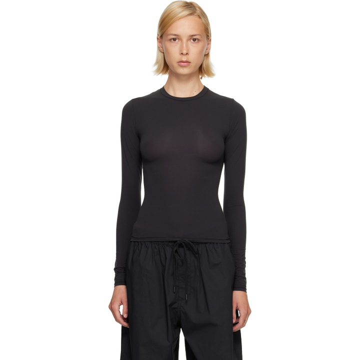Photo: SKIMS Black Fits Everybody Long Sleeve T-shirt