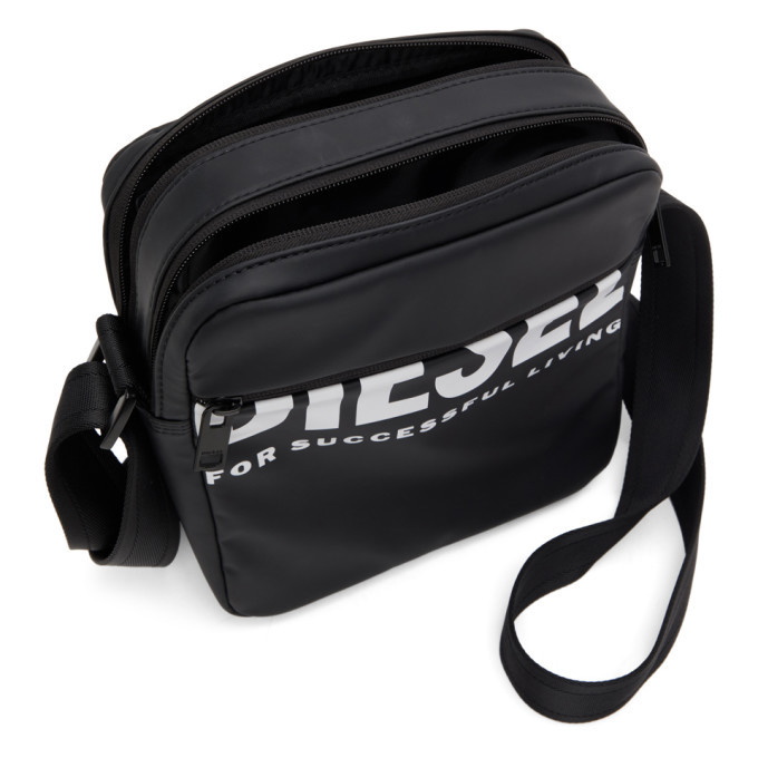 Diesel Black F-Bold Doublecross III Messenger Bag