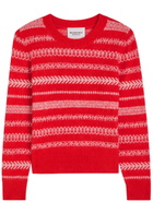 Isabel Marant étoile Amity Fair Isle Brushed Alpaca-blend Jumper Red