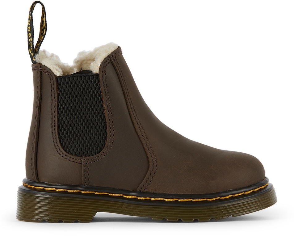 angivet Army prosa Dr. Martens Baby Brown Faux-Fur 2976 Chelsea Boots Dr. Martens