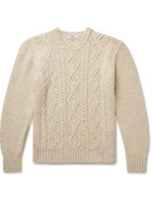 Inis Meáin - Cable-Knit Merino Wool and Cashmere-Blend Sweater - Neutrals