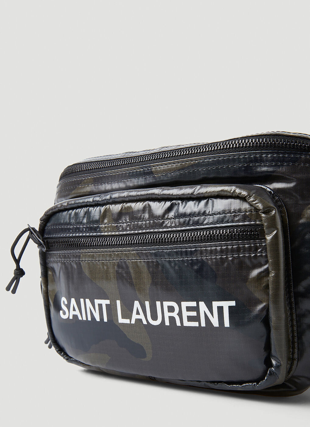 Saint Laurent Nuxx Camouflage Printed Nylon Belt Bag for Men