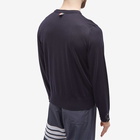 Thom Browne Men's Intarsia Stripe Crew Knit in Navy