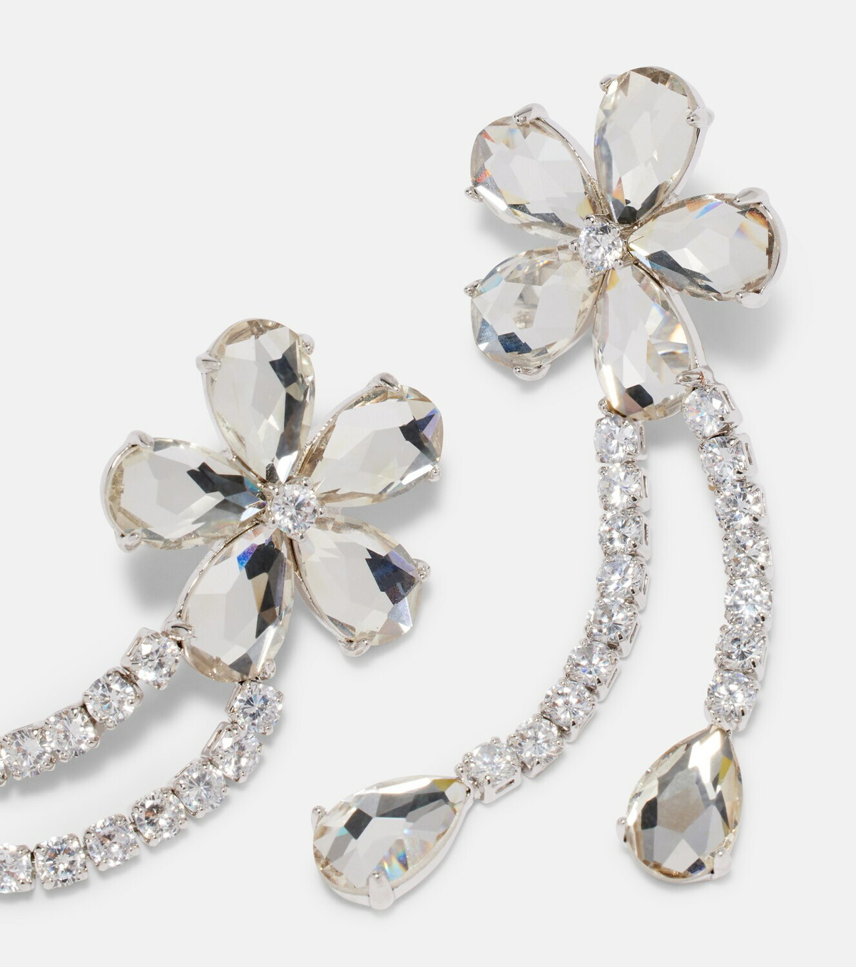 Self-Portrait Crystal-embellished drop earrings