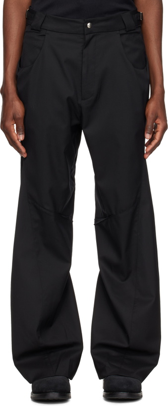 Photo: CMMAWEAR Black Darted Drape Trousers