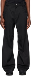 CMMAWEAR Black Darted Drape Trousers