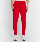 Nike - Martine Rose Slim-Fit Tapered Striped Tech-Jersey Track Pants - Men - Red