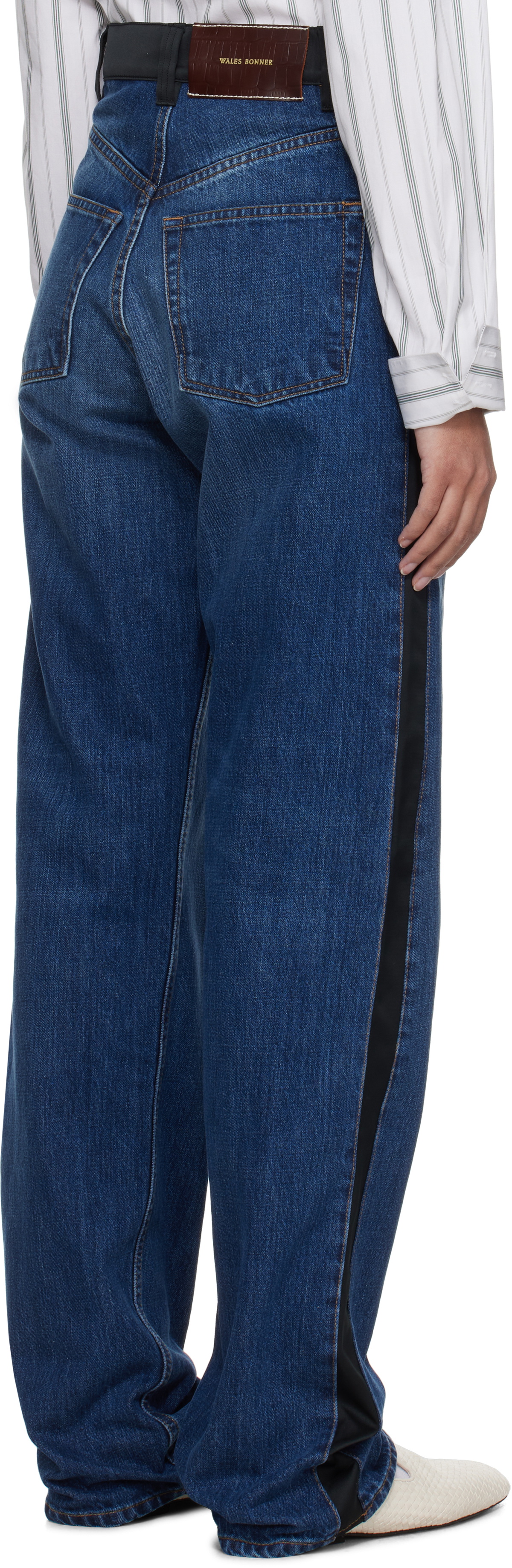 Wales Bonner Blue & Black Echo Jeans